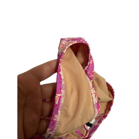 J.crew Natural Ruffle Wrap Bikini In Sz Blockprints Floral S/L - Picture 4 of 7